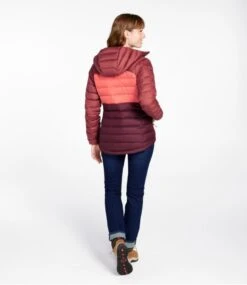 L.L.Bean Women's Bean's Down Hooded Jacket, Colorblock -L.L.Bean 515706 0 47