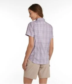 L.L.Bean Women's Tropicwear Shirt, Plaid Short-Sleeve -L.L.Bean 515939 0 45