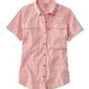 L.L.Bean Women's Tropicwear Shirt, Plaid Short-Sleeve -L.L.Bean 515939 37838 41