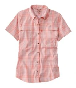 L.L.Bean Women's Tropicwear Shirt, Plaid Short-Sleeve