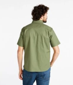 L.L.Bean Men's BeanFlex® Twill Shirt, Traditional Untucked Fit, Short-Sleeve -L.L.Bean 516107 0 45