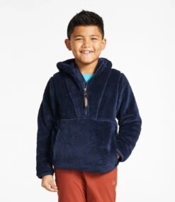 Kids' L.L.Bean Hi-Pile Fleece Hooded Pullover -L.L.Bean 516264 0 46 1