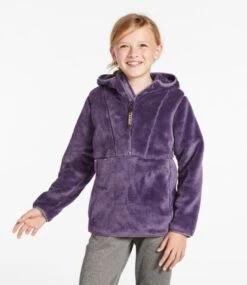 Kids' L.L.Bean Hi-Pile Fleece Hooded Pullover -L.L.Bean 516264 0 48