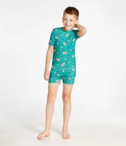 L.L.Bean Kids' Organic Cotton Fitted Pajamas, Short-Sleeve -L.L.Bean 516277 0 46
