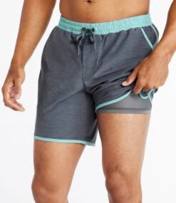L.L.Bean Men's All-Adventure Swim Shorts, 7" -L.L.Bean 516433 0 48