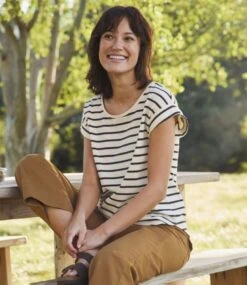 L.L.Bean Women's Signature Rangeley Cotton Tee, Scoopneck -L.L.Bean 516654 0 46