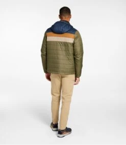 L.L.Bean Men's Mountain Classic Puffer Hooded Jacket, Colorblock -L.L.Bean 516741 0 47