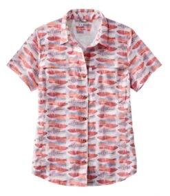 L.L.Bean Women's Tropicwear Shirt, Short-Sleeve Print