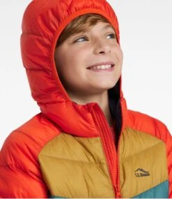 L.L.Bean Kids' Ultralight 650 Down Jacket, Colorblock -L.L.Bean 516866 0 46
