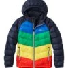 L.L.Bean Kids' Ultralight 650 Down Jacket, Colorblock -L.L.Bean 516866 48047 41