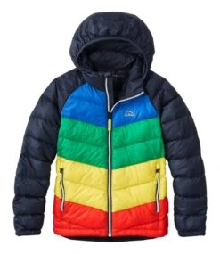 L.L.Bean Kids' Ultralight 650 Down Jacket, Colorblock