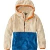 Kids' L.L.Bean Hi-Pile Fleece Hooded Pullover, Colorblock -L.L.Bean 516895 51665 41