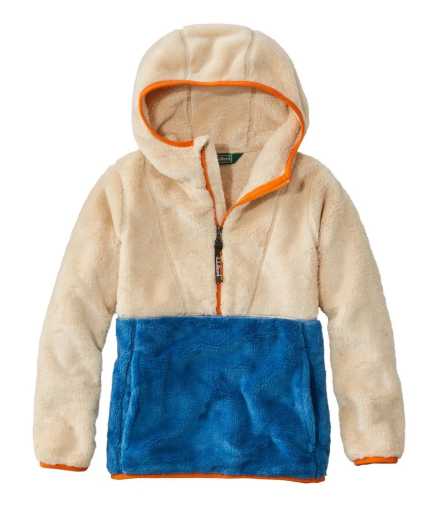 Kids' L.L.Bean Hi-Pile Fleece Hooded Pullover, Colorblock 3 Kids' L.L.Bean Hi-Pile Fleece Hooded Pullover, Colorblock