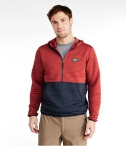 L.L.Bean Men's Airlight Knit Half-Zip Hoodie, Colorblock -L.L.Bean 516964 0 44 1