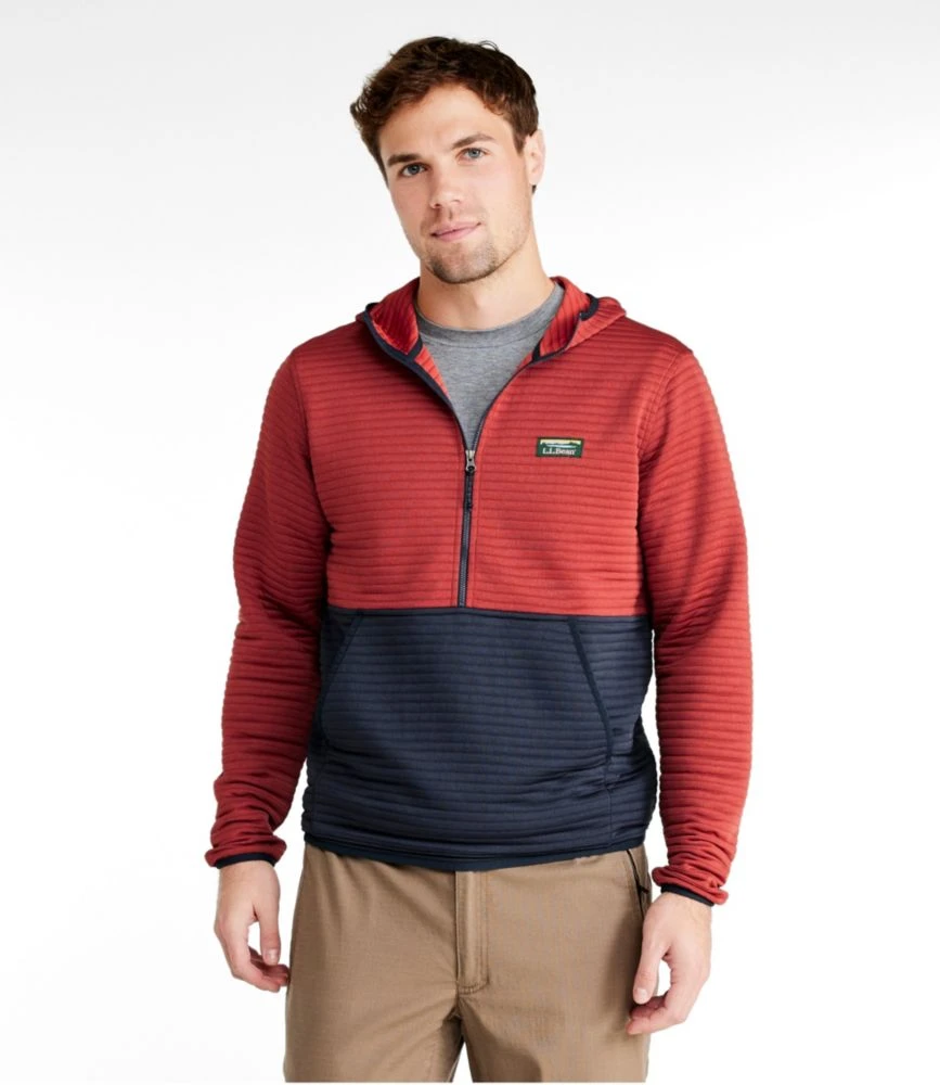 L.L.Bean Men's Airlight Knit Half-Zip Hoodie, Colorblock 4 L.L.Bean Men's Airlight Knit Half-Zip Hoodie, Colorblock - Image 2