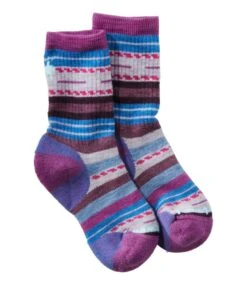 L.L.Bean Kids' Smartwool Hike Margarita Full Cushion Crew Socks