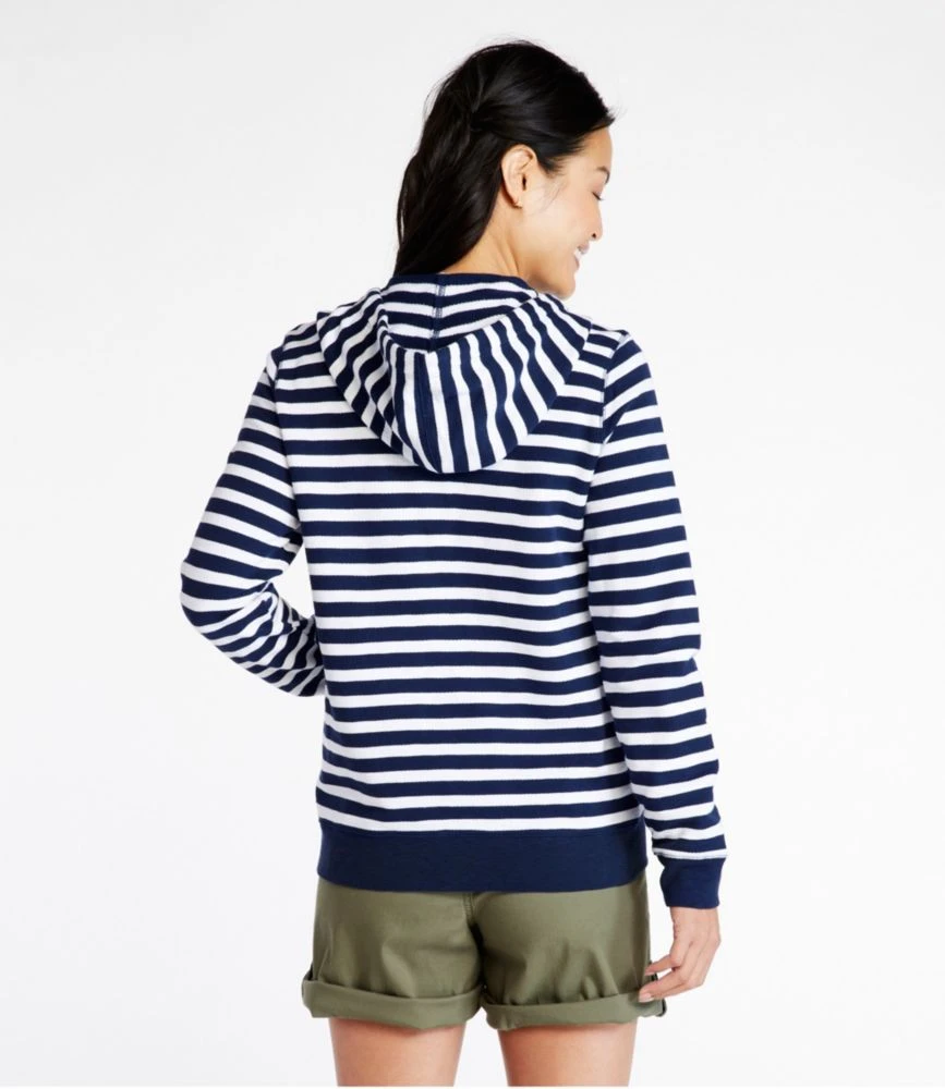 L.L.Bean Women's Organic Cotton Hooded Sweatshirt, Long-Sleeve Stripe 5 L.L.Bean Women's Organic Cotton Hooded Sweatshirt, Long-Sleeve Stripe - Image 3