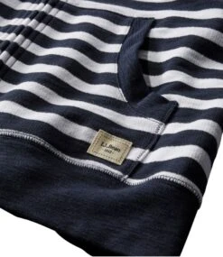 L.L.Bean Women's Organic Cotton Hooded Sweatshirt, Long-Sleeve Stripe 11 L.L.Bean Women's Organic Cotton Hooded Sweatshirt, Long-Sleeve Stripe -L.L.Bean 517134 0 47