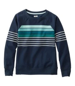 Women's L.L.Bean 24/7 Sweats, Crewneck Stripe