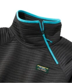 L.L.Bean Women's Airlight Knit Asymmetrical Quarter-Zip Tunic, Colorblock -L.L.Bean 517237 0 46