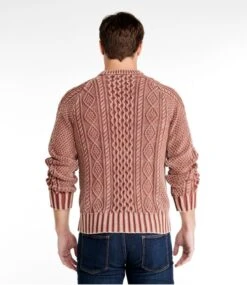 L.L.Bean Men's Signature Cotton Fisherman Sweater, Crewneck, Washed -L.L.Bean 517313 0 45