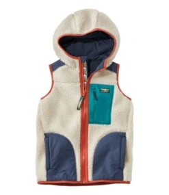 L.L.Bean Kids' Sherpa Fleece Hooded Vest