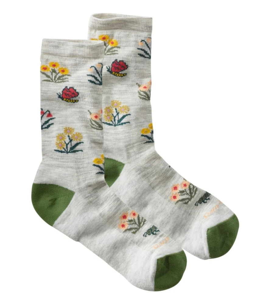 L.L.Bean Women's Darn Tough Cottage Bloom Crew Socks 3 L.L.Bean Women's Darn Tough Cottage Bloom Crew Socks