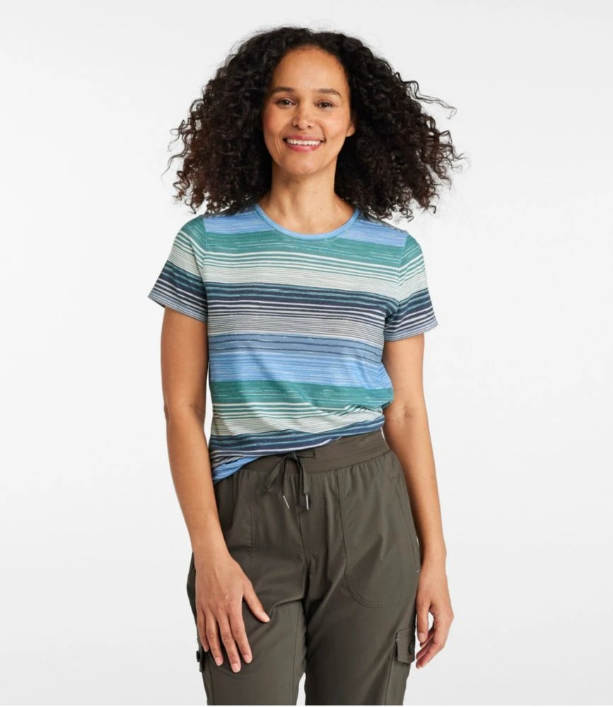L.L.Bean Women's Everyday SunSmart® Tee, Short-Sleeve Stripe 4 L.L.Bean Women's Everyday SunSmart® Tee, Short-Sleeve Stripe - Image 2