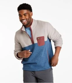 Men's L.L.Bean Sweater Fleece Sherpa Hybrid Pullover -L.L.Bean 517831 0 46