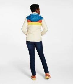 L.L.Bean Women's Mountain Classic Puffer Hooded Jacket, Colorblock -L.L.Bean 518077 0 47