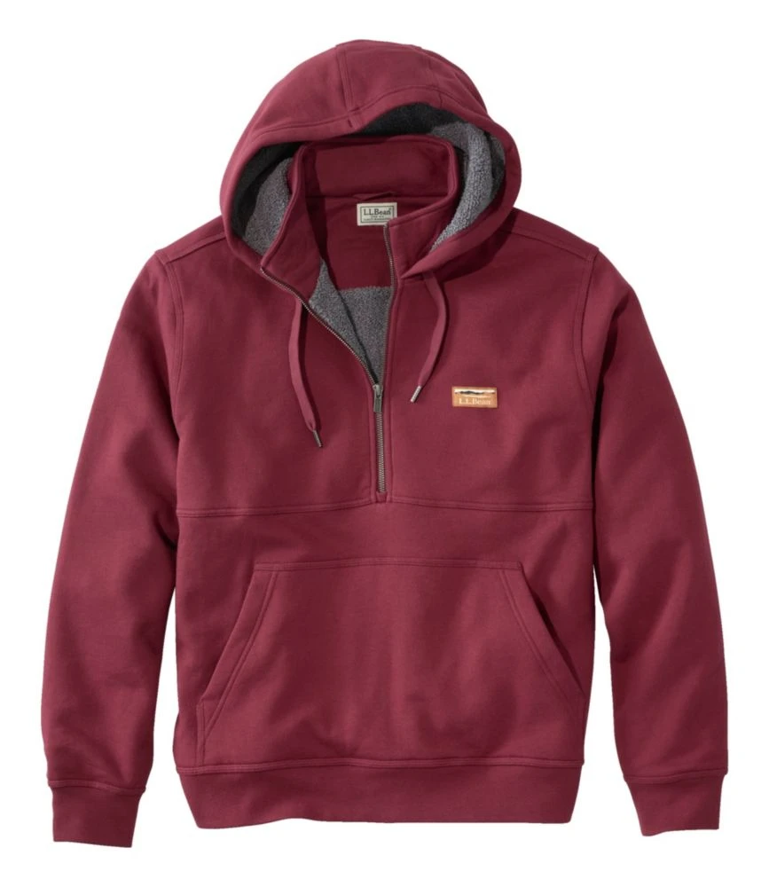 L.L.Bean Men's Katahdin Iron Works® Half-Zip Sweatshirt, Hooded, Fleece-Lined 3 L.L.Bean Men's Katahdin Iron Works® Half-Zip Sweatshirt, Hooded, Fleece-Lined