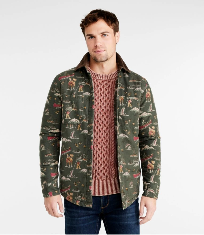 L.L.Bean Men's Signature 1933 Chamois Cloth Shirt, Lined, Pattern 4 L.L.Bean Men's Signature 1933 Chamois Cloth Shirt, Lined, Pattern - Image 2