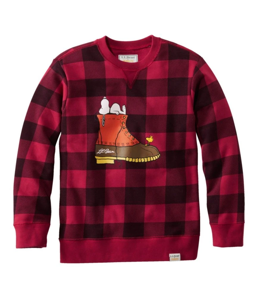 Kids' L.L.Bean X Peanuts Crew Sweatshirt 3 Kids' L.L.Bean X Peanuts Crew Sweatshirt