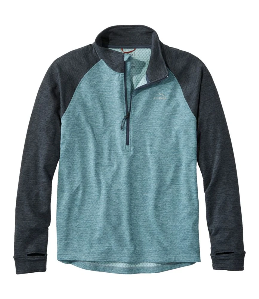L.L.Bean Men's Adventure Grid Fleece, Quarter-Zip Colorblock 3 L.L.Bean Men's Adventure Grid Fleece, Quarter-Zip Colorblock