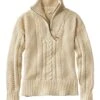 L.L.Bean Women's Signature Cotton Fisherman Sweater, Quarter-Zip -L.L.Bean 519699 1155 41