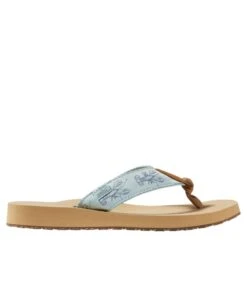 L.L.Bean Women's Maine Isle Flip-Flops, Woven Sara Fitz
