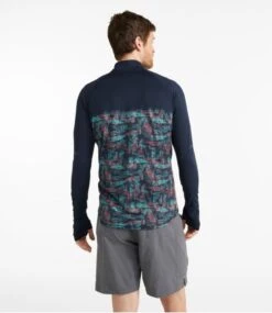 L.L.Bean Men's Comfort Cycling Jersey, Long-Sleeve Print -L.L.Bean 519856 0 45