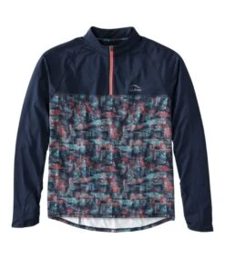 L.L.Bean Men's Comfort Cycling Jersey, Long-Sleeve Print