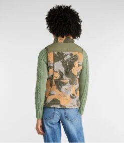 L.L.Bean Women's Bean's Sherpa Fleece Vest, Camo -L.L.Bean 519872 0 45