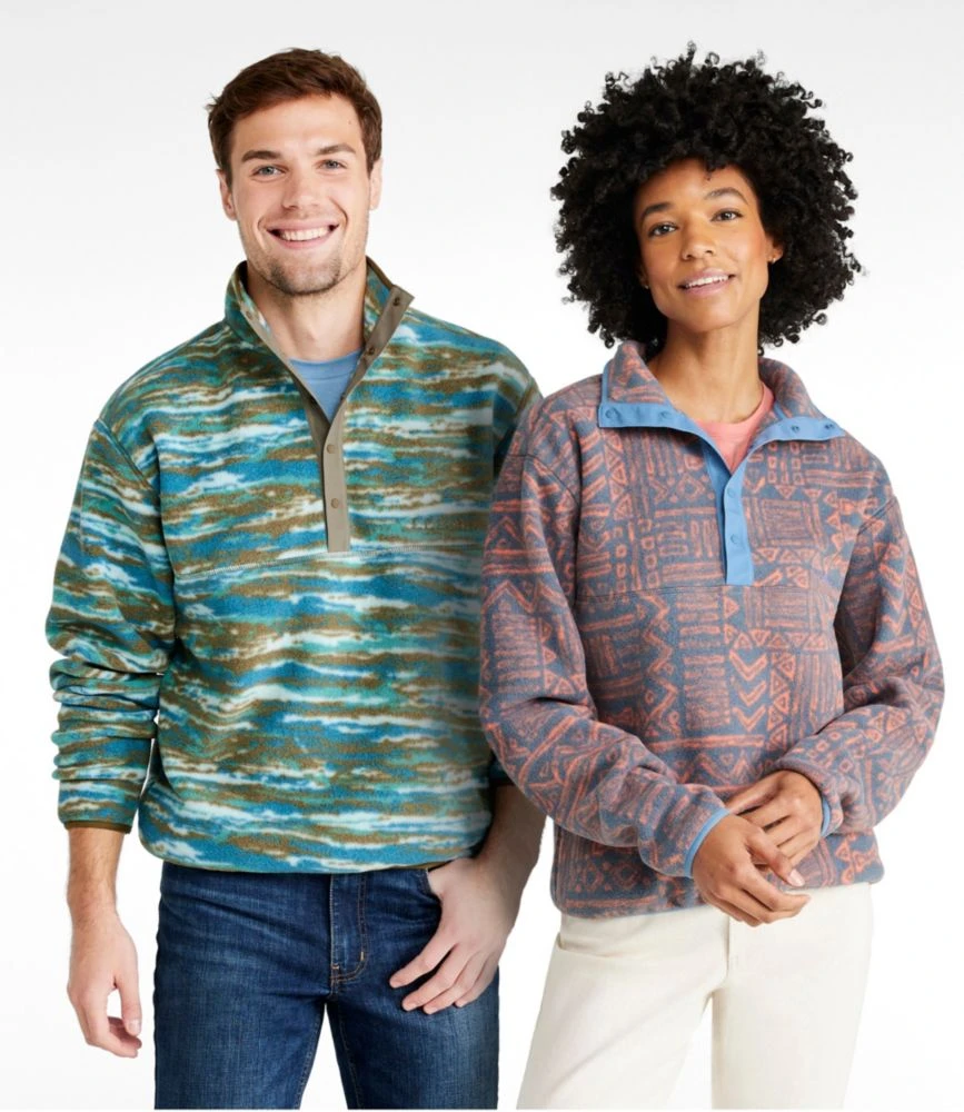 L.L.Bean Adults' Bean's Classic Fleece Pullover, Print 4 L.L.Bean Adults' Bean's Classic Fleece Pullover, Print - Image 2