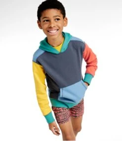 L.L.Bean Kids' Athleisure Hoodie, Colorblock -L.L.Bean 520017 0 46