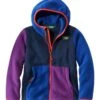 L.L.Bean Kids' Mountain Classic Fleece, Hooded Colorblock