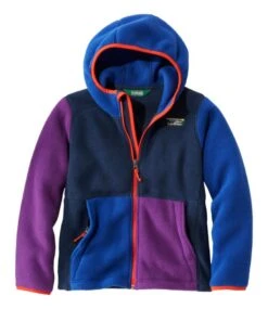 L.L.Bean Kids' Mountain Classic Fleece, Hooded Colorblock