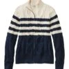 L.L.Bean Women's Bean's Heritage Soft Cotton Fisherman Sweater, Cardigan Pattern 1 L.L.Bean Women's Bean's Heritage Soft Cotton Fisherman Sweater, Cardigan Pattern -L.L.Bean 520175 48860 41