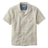 L.L.Bean Men's Rugged Waffle Shirt, Stripe, Traditional Untucked Fit, Short-Sleeve -L.L.Bean 520224 33373 41