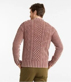 L.L.Bean Men's Signature Cotton Fisherman Sweater, Quarter-Zip, Washed -L.L.Bean 520229 0 45