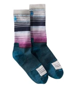 L.L.Bean Adults' Smartwool Everyday Stitch Stripe Crew Sock